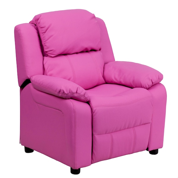 Flash Furniture Kids Recliner, 26" to 39" x 28", Upholstery Color: Pink BT-7985-KID-HOT-PINK-GG - main